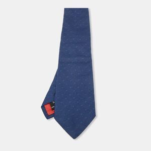 S.t. Dupont Blue Patterned Silk Tie